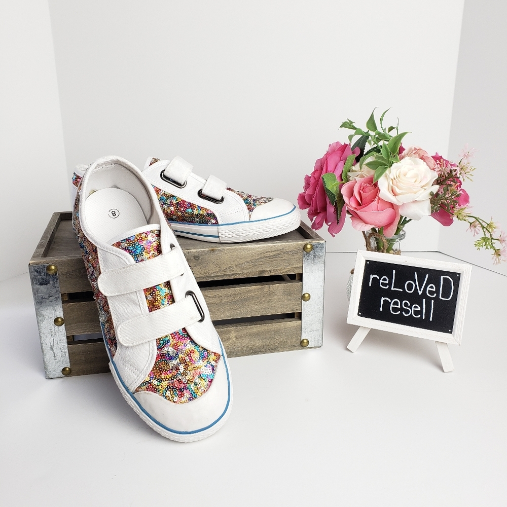 Rainbow Sequin Sneakers